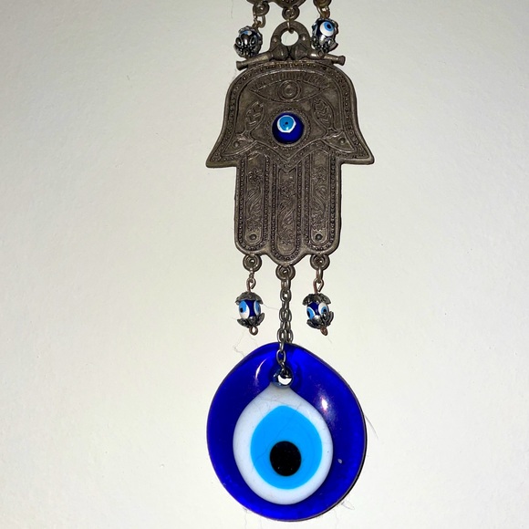 Evil Eye & Triple Hamsa (abundance & prosperity) wall hanging - Picture 2 of 4
